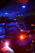 VW T4 Shuttlebus Innen im Fond bei Nacht